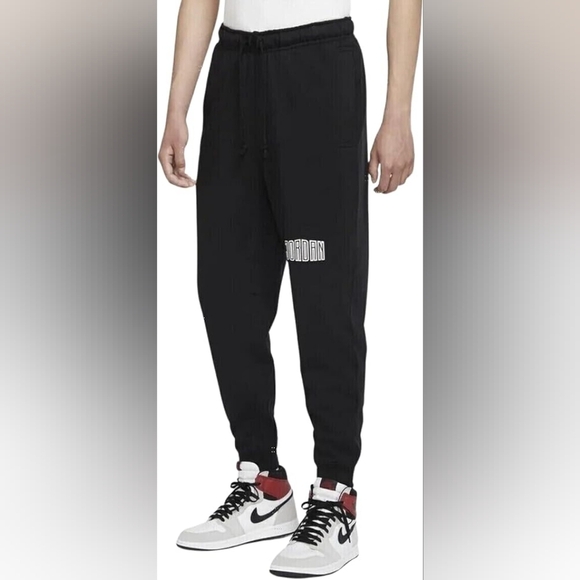 Air Jordan Essentials Fleece Joggers Pants Black Mens DV7726-010 Size L